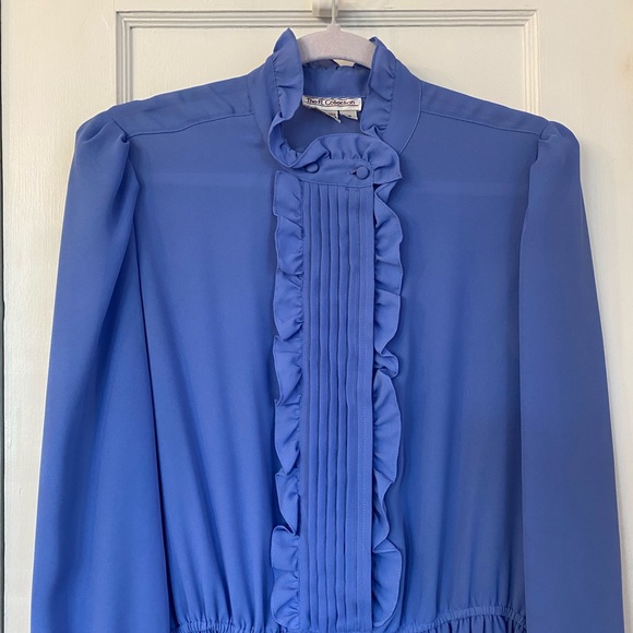 Vintage FL Collections periwinkle dress size 12 100% polyester - Picture 3 of 6